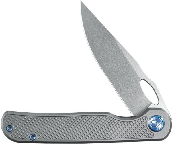 KB Knives Hydro Framelock Folding Knife 3" M390 Gray Titanium