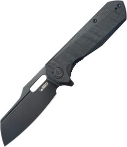 Kubey Atlas Linerlock - Black G10 Stonewash Blade