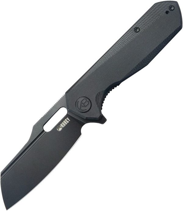 Kubey Atlas Linerlock - Black G10 Stonewash Blade