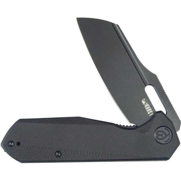 Kubey Atlas Linerlock - Black G10 Stonewash Blade