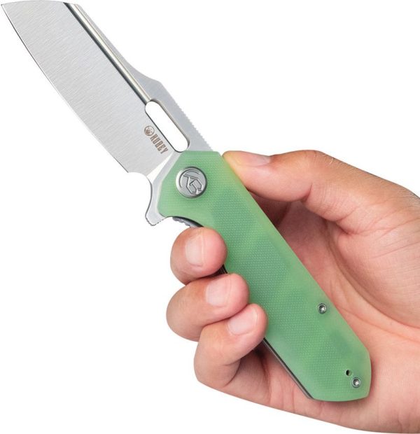 Kubey Atlas Linerlock - Jade G10 Satin Blade
