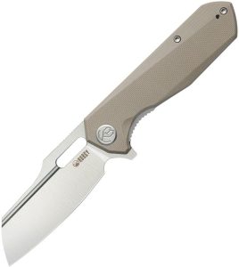 Kubey Atlas Linerlock - Tan G10 Satin Blade
