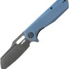Kubey Atlas Linerlock - Slate Blue Stonewash