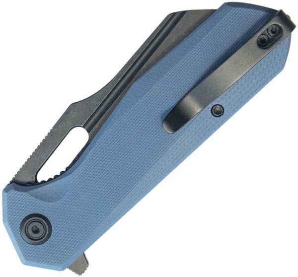 Kubey Atlas Linerlock - Slate Blue Stonewash