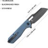 Kubey Atlas Linerlock - Slate Blue Stonewash