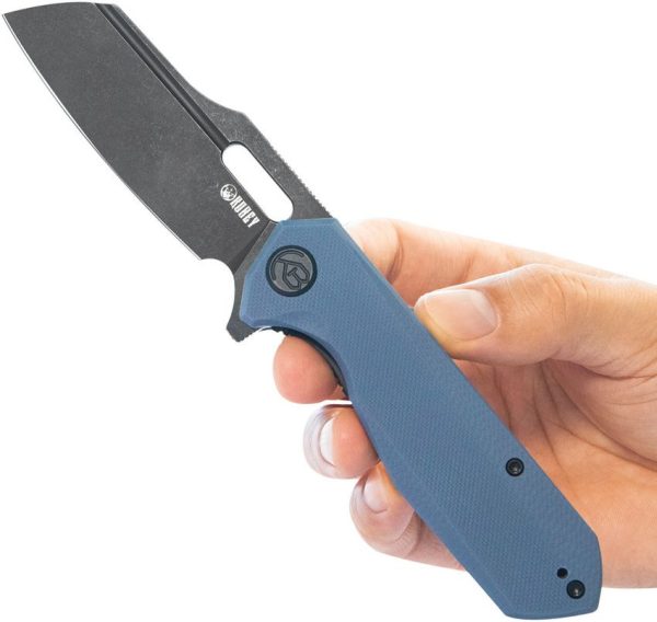 Kubey Atlas Linerlock - Slate Blue Stonewash