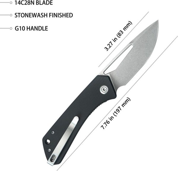Kubey Thalia Front Flipper - Black G10