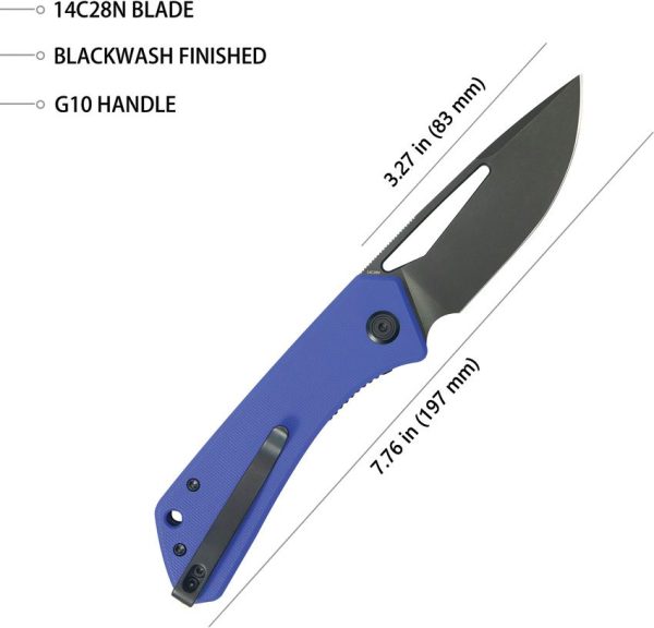 Kubey Thalia Front Flipper Blue G10 - 14C28N