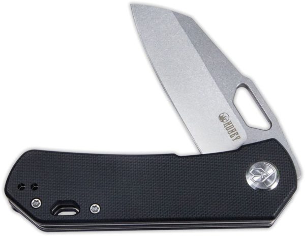 Kubey Duroc Linerlock Folding Knife - Black G10