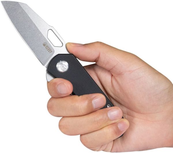 Kubey Duroc Linerlock Folding Knife - Black G10