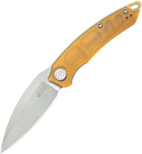 Kubey Leaf Linerlock Folding Knife - Ultem Handle