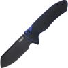 Kubey Creon Button Lock Black/Blue AUS-10A Folding Knife