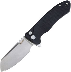 KUB336E.jpg Kubey Creon Button Lock Black AUS-10A Folding Knife