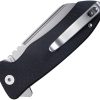 Kubey Creon Button Lock Black AUS-10A Folding Knife