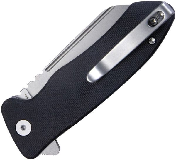 Kubey Creon Button Lock Black AUS-10A Folding Knife