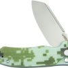 Kubey Creon Button Lock Digital Camo AUS-10A Folding Knife