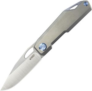 KB Knives Verijero Framelock Folding Knife 3.38" 14C28N Titanium