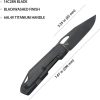 KB Knives Verijero Framelock Folding Knife Black Titanium 3.38"