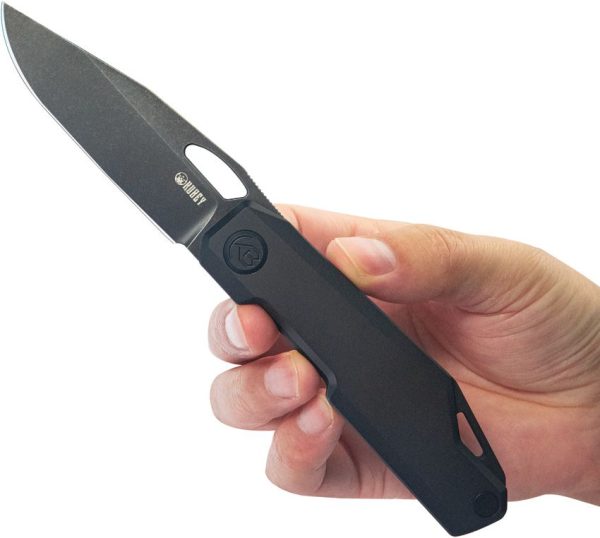 KB Knives Verijero Framelock Folding Knife Black Titanium 3.38"