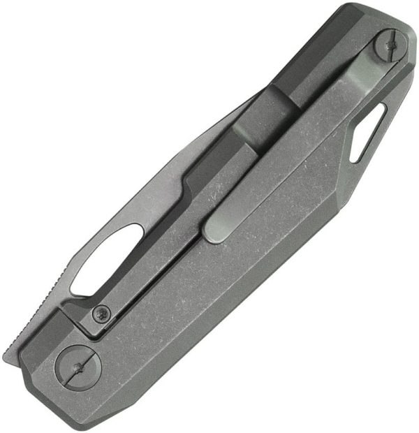 KB Knives Verijero Framelock Ti Folding Knife 3.38" Black Stonewash 14C28N