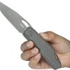 KB Knives Verijero Framelock Ti Folding Knife 3.38" Black Stonewash 14C28N