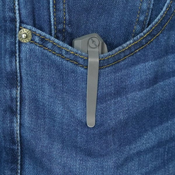 KB Knives Verijero Framelock Ti Folding Knife 3.38" Black Stonewash 14C28N
