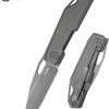 KB Knives Verijero Framelock Ti Folding Knife 3.38" Black Stonewash 14C28N