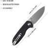 Kubey Belus EDC Linerlock Black AUS-10A Folding Knife