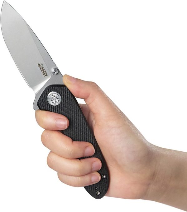 Kubey Belus EDC Linerlock Black AUS-10A Folding Knife