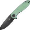 Kubey Belus EDC Linerlock Black/Jade AUS-10A Folding Knife