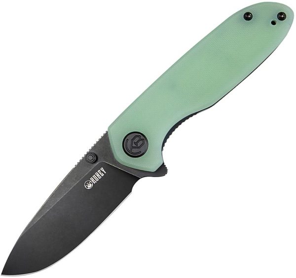 Kubey Belus EDC Linerlock Black/Jade AUS-10A Folding Knife