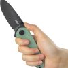 Kubey Belus EDC Linerlock Black/Jade AUS-10A Folding Knife