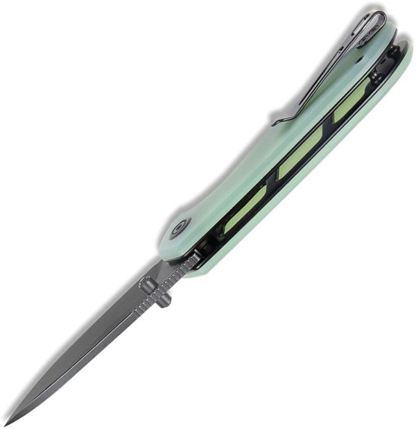 Kubey Belus EDC Linerlock Black/Jade AUS-10A Folding Knife