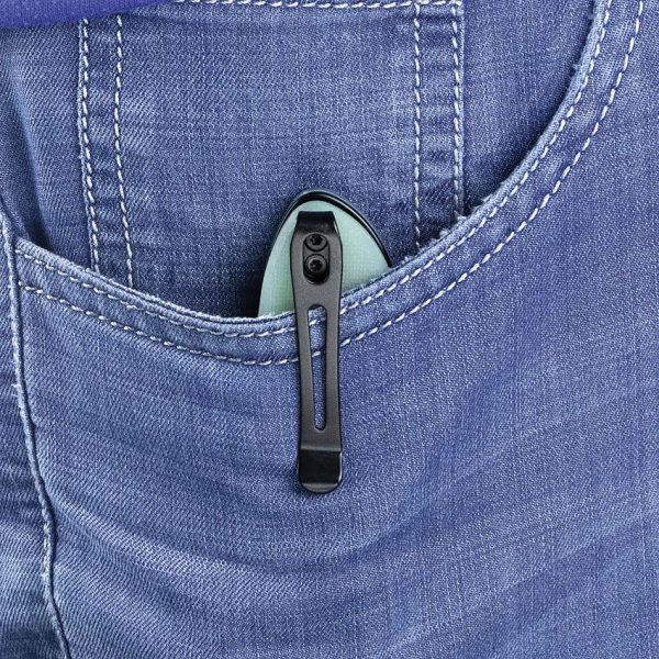 Kubey Belus EDC Linerlock Black/Jade AUS-10A Folding Knife