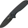 Kubey Belus EDC Linerlock Black Stonewash AUS-10A Folding Knife