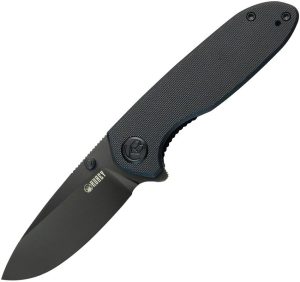 Kubey Belus EDC Linerlock Black Stonewash AUS-10A Folding Knife