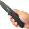 Kubey Belus EDC Linerlock Black Stonewash AUS-10A Folding Knife