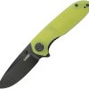 Kubey Belus EDC Linerlock Yellow AUS-10A Folding Knife