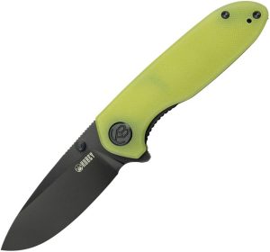 Kubey Belus EDC Linerlock Yellow AUS-10A Folding Knife