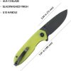 Kubey Belus EDC Linerlock Yellow AUS-10A Folding Knife