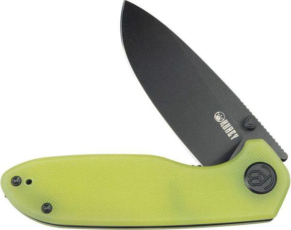 Kubey Belus EDC Linerlock Yellow AUS-10A Folding Knife