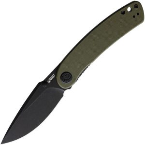 Kubey Momentum Linerlock Green D2 Drop Point