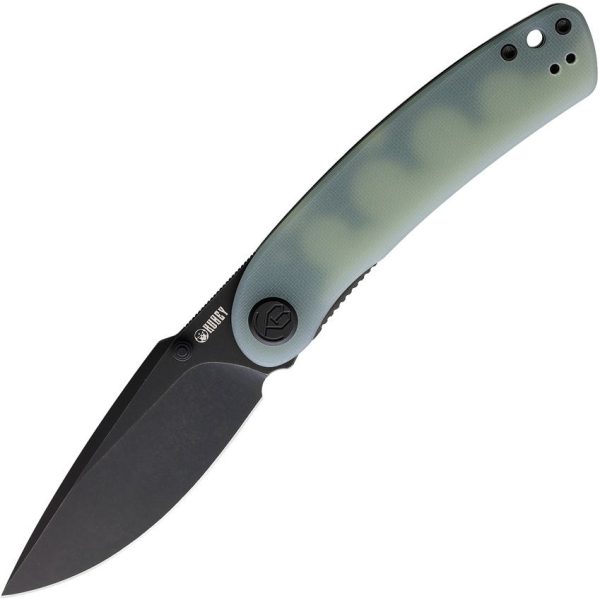 KUB344C.jpg Kubey Momentum Linerlock Jade D2 Stonewash