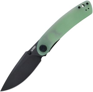 Kubey Momentum Linerlock Jade AUS-10A Stonewash