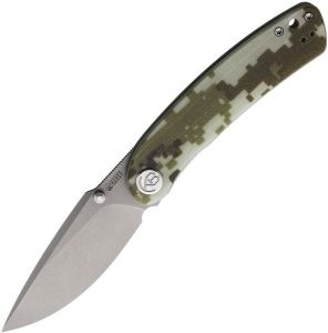 Kubey Momentum Linerlock Camo D2 Stonewash