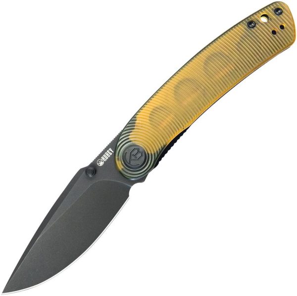 Kubey Momentum Linerlock Ultem AUS-10A Stonewash