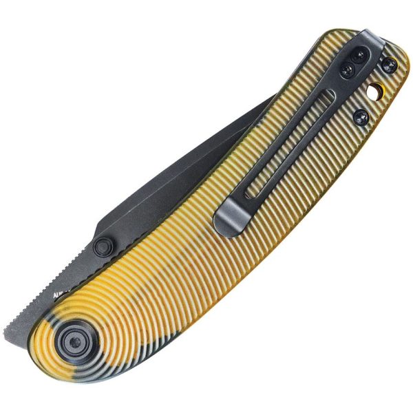 Kubey Momentum Linerlock Ultem AUS-10A Stonewash