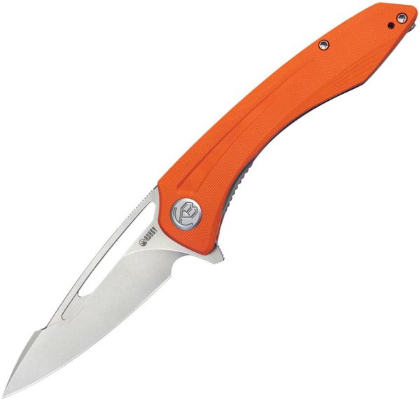 Kubey Merced Linerlock Orange AUS-10A Bead Blast
