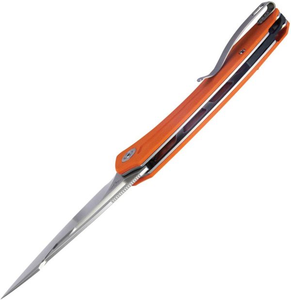 Kubey Merced Linerlock Orange AUS-10A Bead Blast