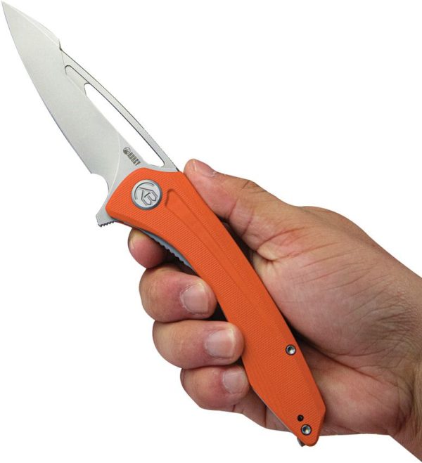 Kubey Merced Linerlock Orange AUS-10A Bead Blast